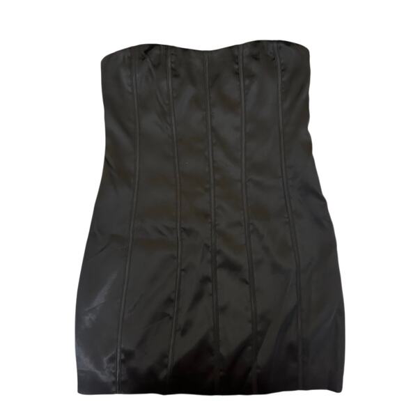 Meshki Amaya Lace Up Corset Mini Dress Size Medium Black NWT - Picture 12 of 14